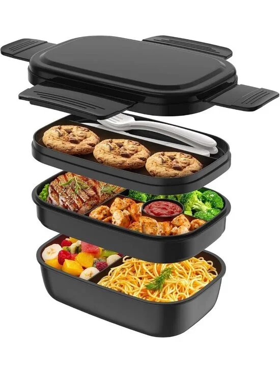 8-Compartment Bento Lunch Box for Adults - Microwave & Dishwasher Safe, 51 OZ