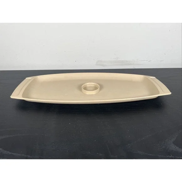 Vintage Tupperware 771-5 Tan Chip Plate‎