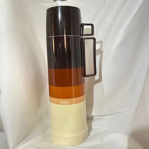 Vintage King-Seely Vacuum Bottle Thermos 1 Pint For Hot/Cold Bevs 10