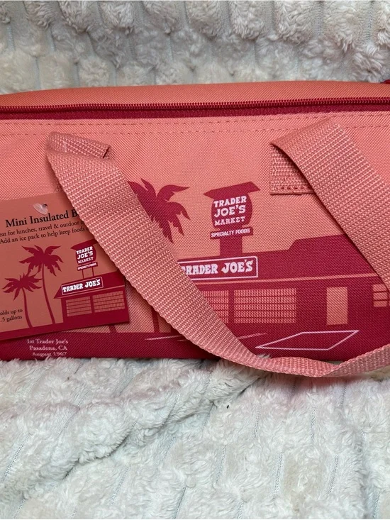 Trader Joe's Peach Mini Insulated Cooler Bag