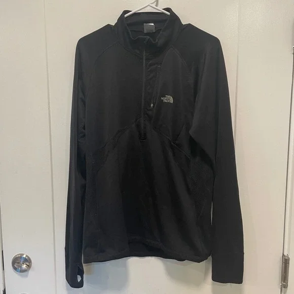 The North Face Flight Series Mens Black Quarter Zip Pullover Running Shirt M