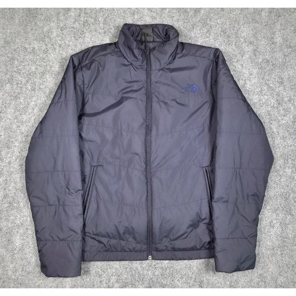 The North Face Puffer Jacket Mens Medium Navy Blue Full Zip