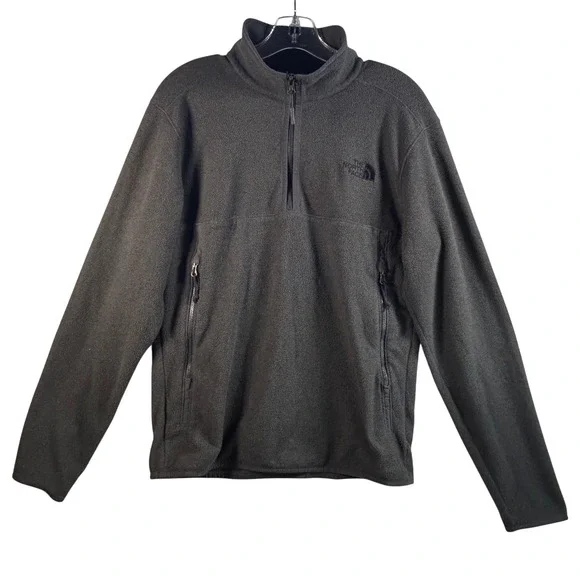 The North Face Mens Fleece Pullover 1/4‎ Zip Gray Size S