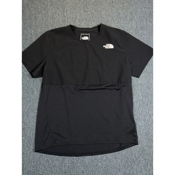 The North Face Mens Black Reflective Active Training Performance T-Shirt Large