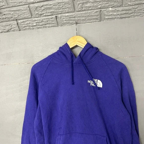 The North‎ Face Mens Purple Pullover Hoodie Logo Sweatshirt Size M 2632