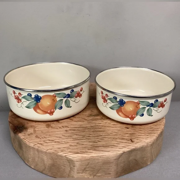 🟠 Vintage set of 2 - Corelle Coordinates Bowls by Lincoware for Corning