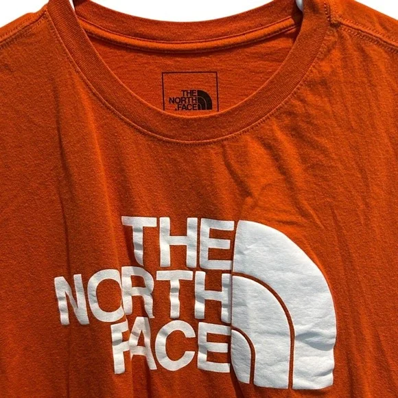 The North Face T-Shirt XL Mens Orange White Graphic Logo Short Sleeve Tee