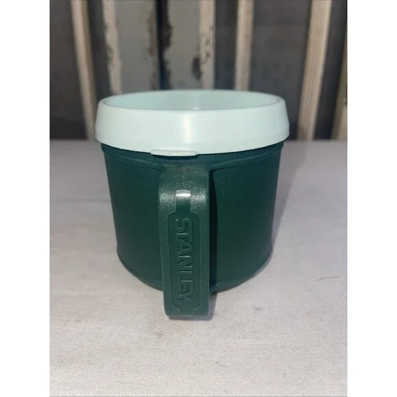 Vintage Aladdin Stanley 12 oz Insulated Coffee Cup Mug No. S12 Green Made in USA
