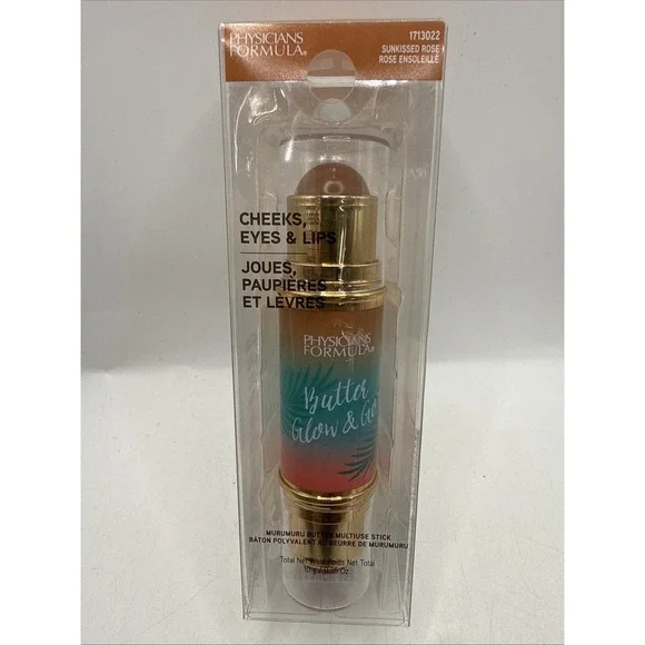PHYSICIANS FORMULA Cheeks, Eyes, & Lips (sun-kissed Rose) Contour Stick, NIB