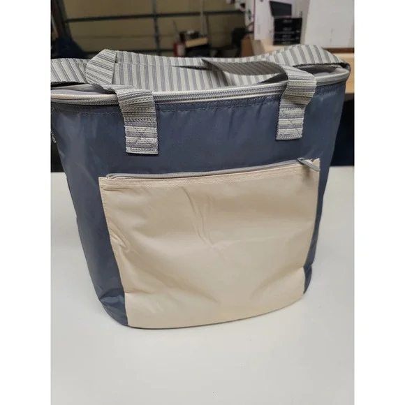 NWT Thirty-One Round About Cooler Tote AM68‎ Grey Colorblock