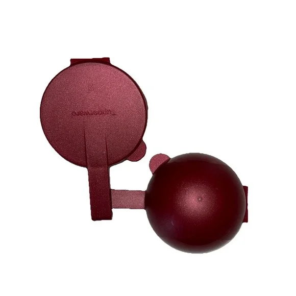 Set 2 Vintage Tupperware Forget Me Not Onion/Tomato Hanging‎ Keeper RED Garnet