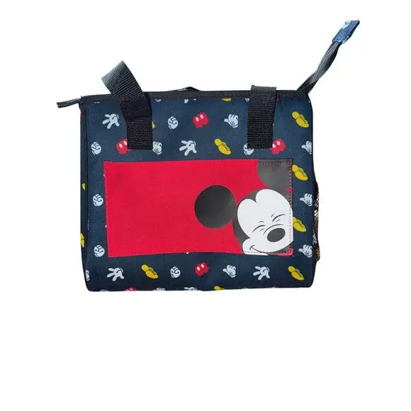 Disney Mickey Mouse 12 Can Cooler Tote Lunch Box Bag Insulated Mouse Ears New