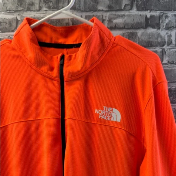 The North Face Bright‎ Orange half-Zip up shirt