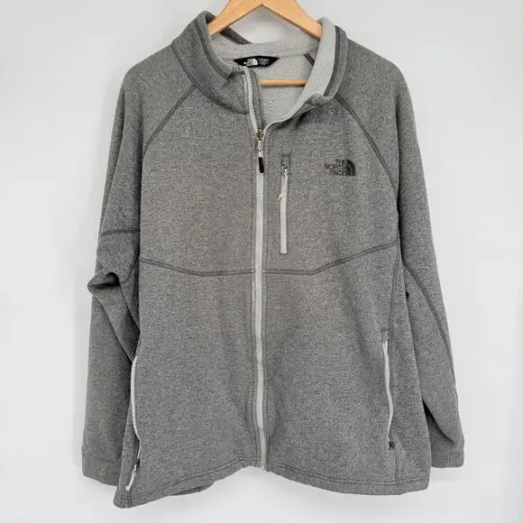 The North Face Jacket Canyonlands Full Zip Fleece Men's XXL Gray Outdoor‎ Hiking