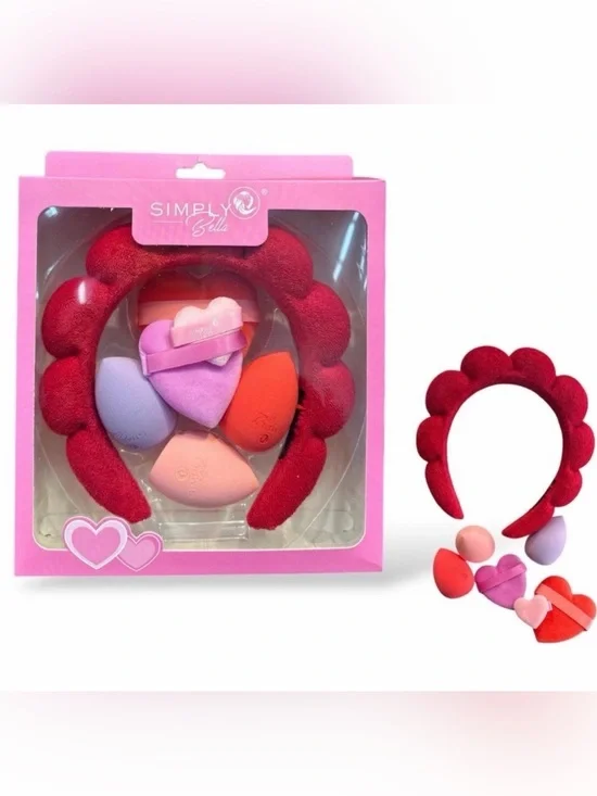 Simply Bella 7-Piece Makeup Sponge & Spa Headband Set | New in Box