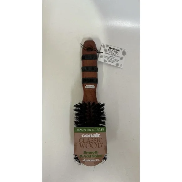 Conair Classic Wood All Purpose Hair Brush With Boar Bristles           (257)