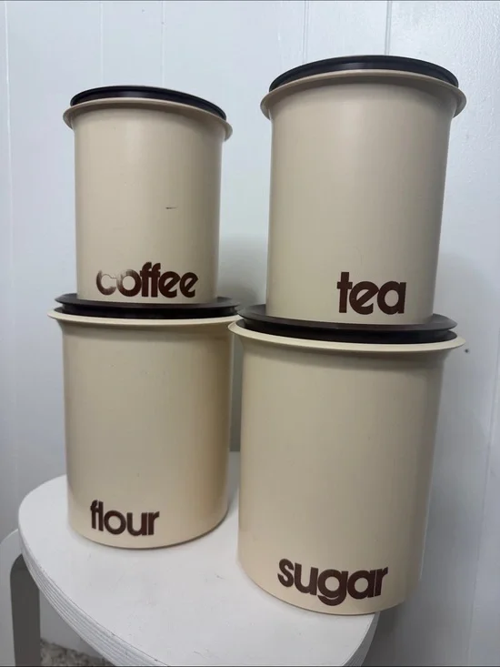 Vintage plastic canister set
