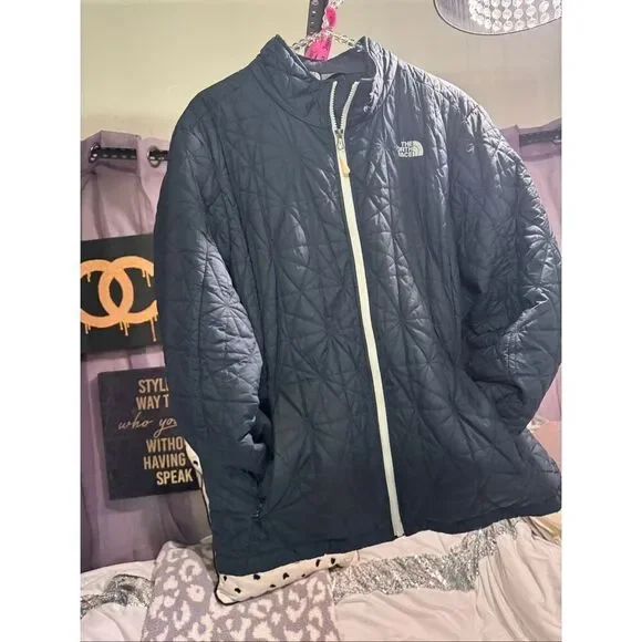 The north face silver/gray thermoball eco trekker jacket/coat packable puffer