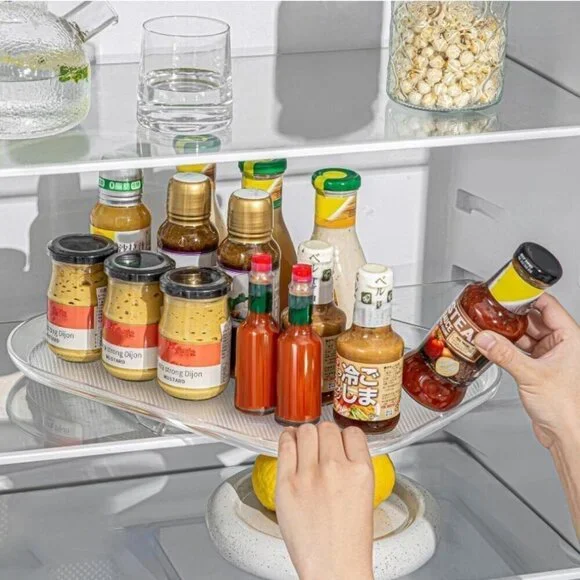 REFRIGERATOR TURNTABLE ORGANIZER LAZY SUSAN , CABINETS, PANTRY