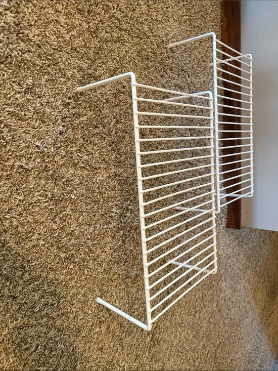 White Wire Shelf Organizers (Set of 2)