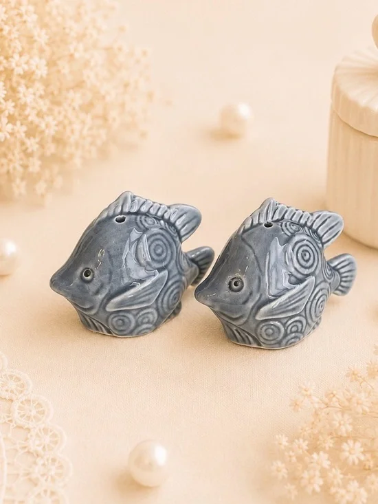 Ceramic Fish Salt And Pepper Shakers-NWOT