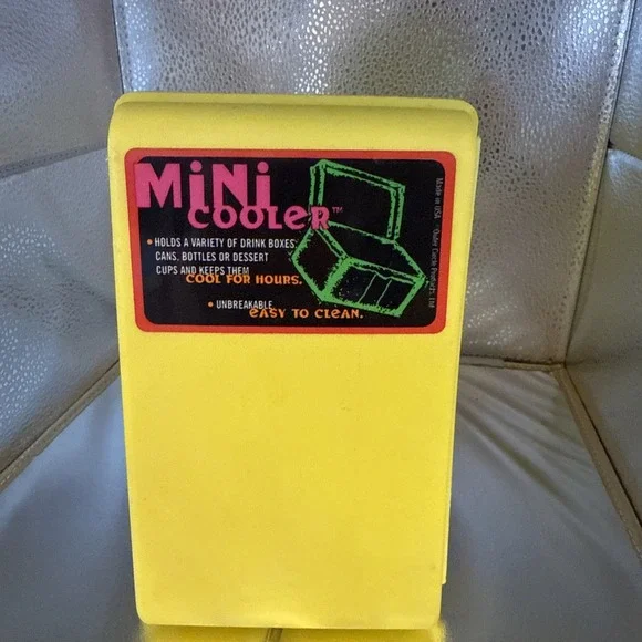 Mini CLIK COOLER - Juice Box/Soda - Insulated Yellow, Outer Circle Products 90s