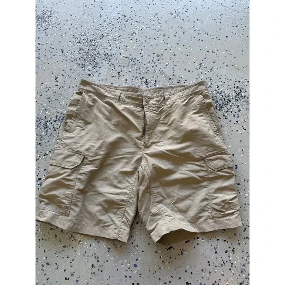 The North Face Cargo Shorts Hiking Travel Outdoor Khaki Mens Size‎ 38