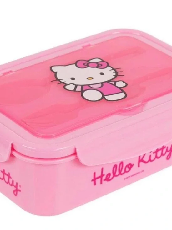 Hello Kitty Bright Pink Lunchbox with Character Graphic