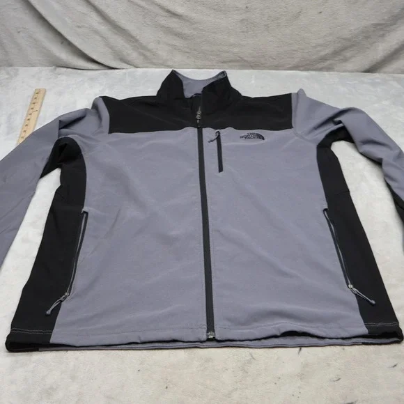 North Face Jacket Mens XL Gray Apex Bionic Softshell Rain Wind Full Zip Outdoor
