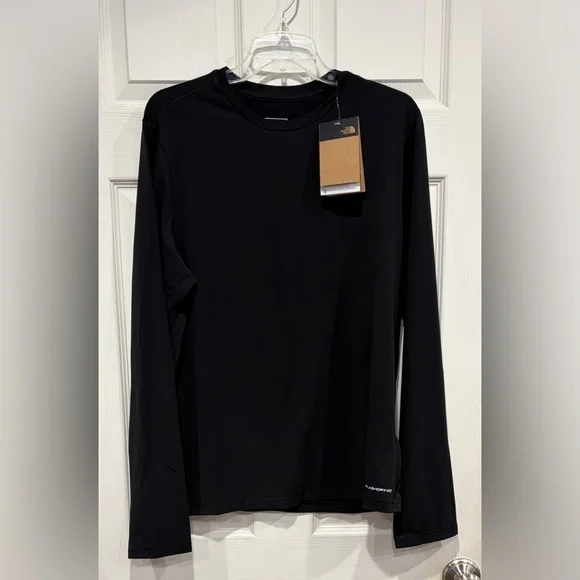 The North Face Men’s Medium Adventure Long-Sleeve Tee TNF Black NWT Logo Stretch