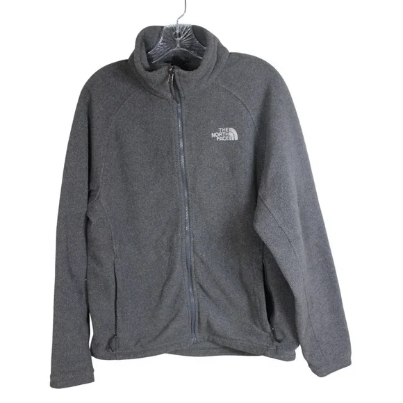 The North Face Men's Fleece Jacket Grey Full Zip Warm Outdoor Casual Size Large‎
