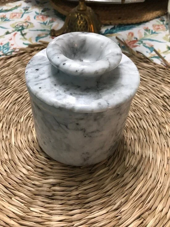 Marble Butter Crock/keeper