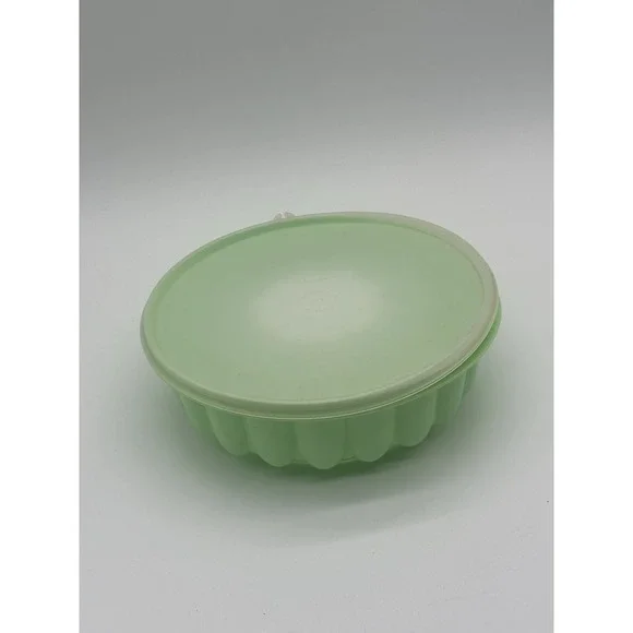 Classic Tupperware Jello Mold Ice Ring Mint Green 1202 1201 1203 Vintage 3 Piece