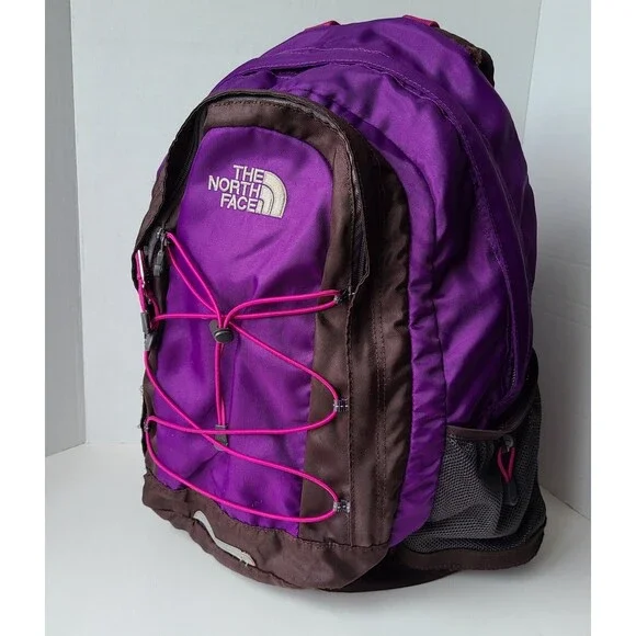 The North Face Jester Backpack Purple Brown Pink School Hiking Book Bag Pack
