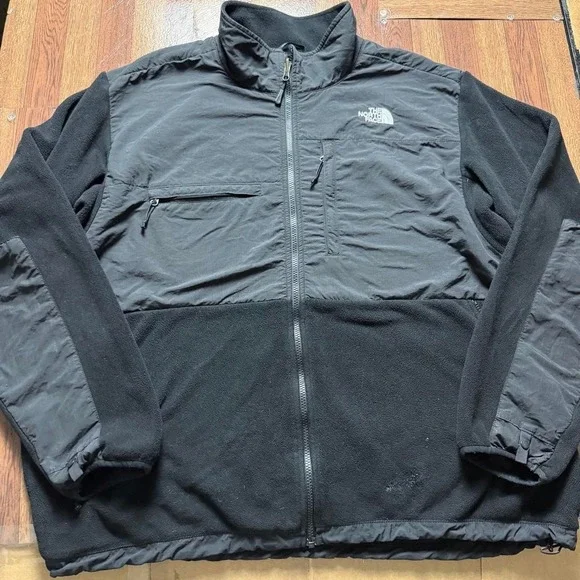 The North Face Black Grey Men's Denali Retro Fleece Jacket XXL