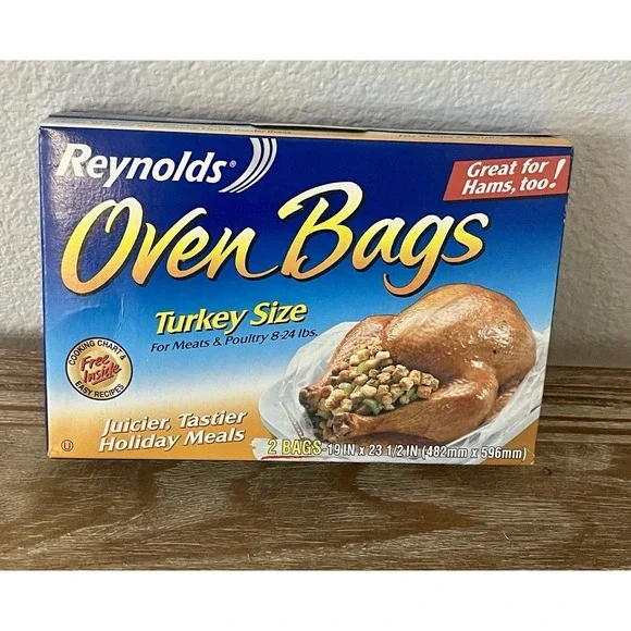 2 Pack Reynolds Turkey Ham Size Oven‎ Bags Holds Up to 24 lbs NOS 2010 Sealed