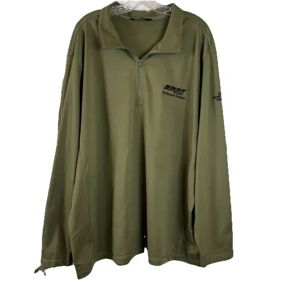 The North Face BNSF railway Northwest Division Men's Pullover 1/4 Zip Size XXXL‎