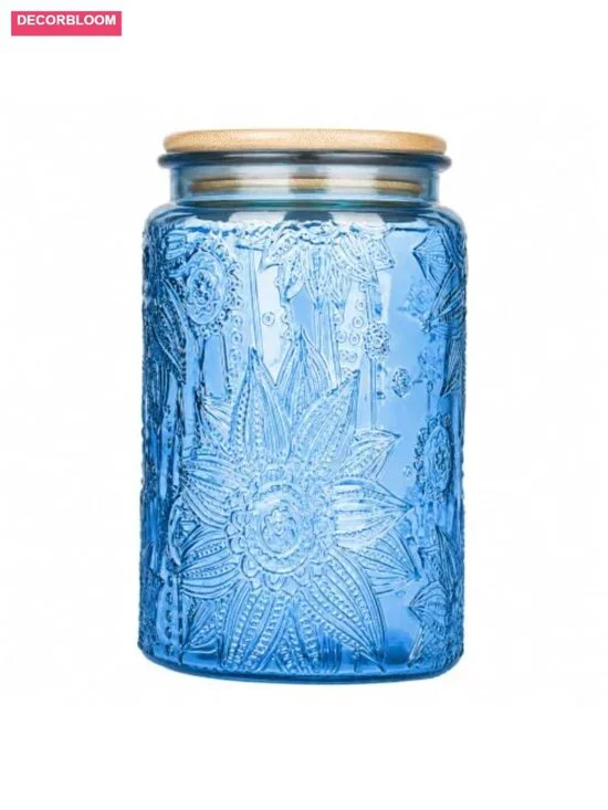 35oz Glass Storage Jar with Airtight Bamboo Lid, Food Canister for Pantry