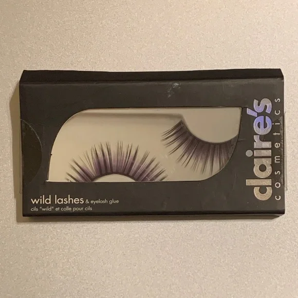 NWT Claire’s Y2K Wild Lashes False Eyelashes Black and Purple