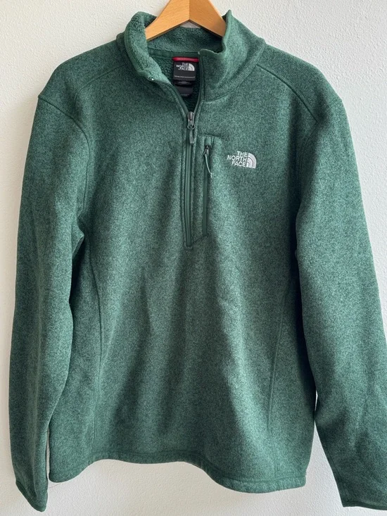 The North Face Gordon Lyons 1/4 Zip Fleece Pullover Size Large in Forest Green