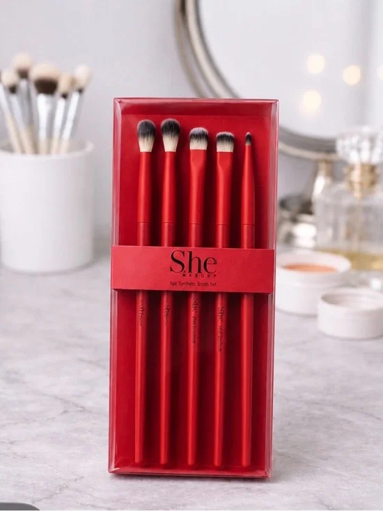 SHE 5pc Red Eye Brush Set
