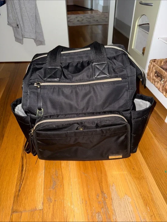 Black Skip Hop Utility Baby Backpack