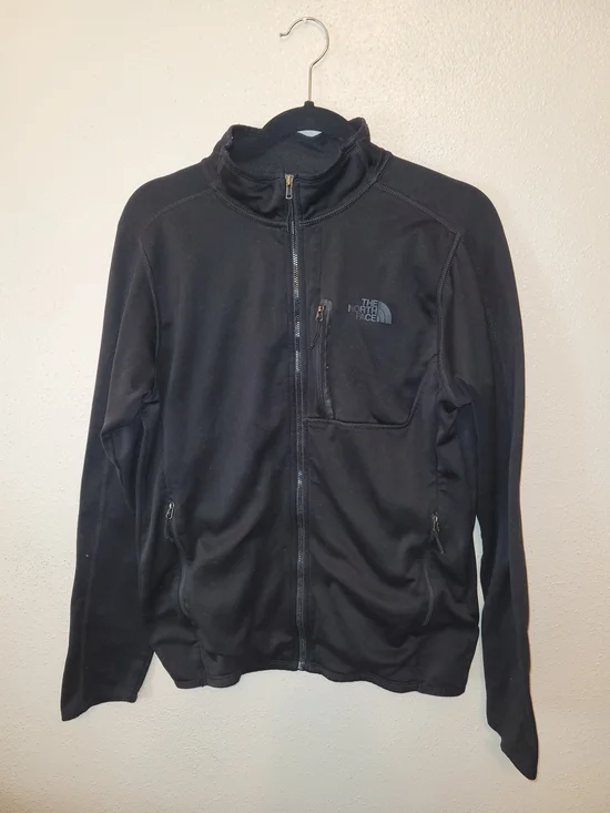 The North Face Canyonlands Full Zip Jacket Men's Small Black Stretch Fleece Zip