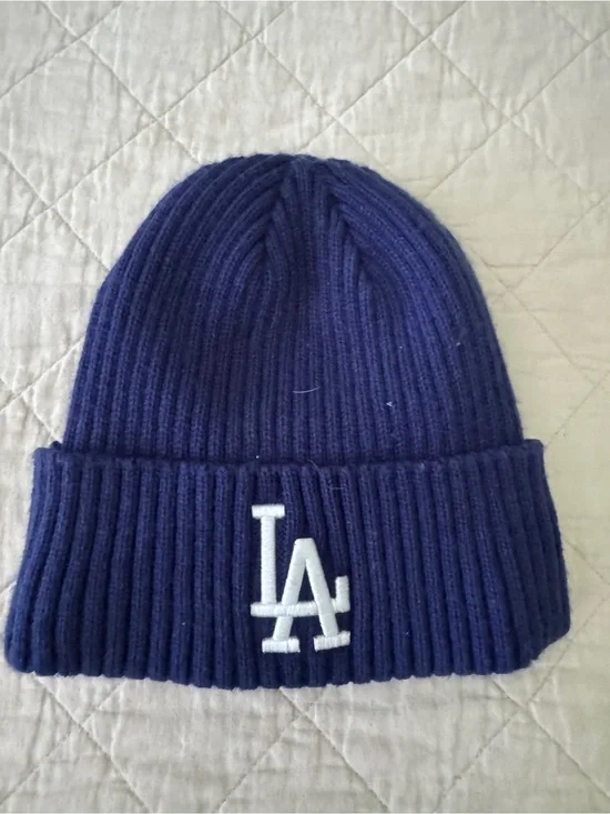 MLB Los Angeles Dodgers Dark Blue Ribbed Cuff Beanie