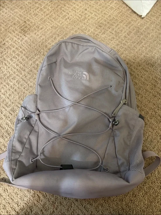 The North Face Light Gray Men's Daypack with Front Bungee