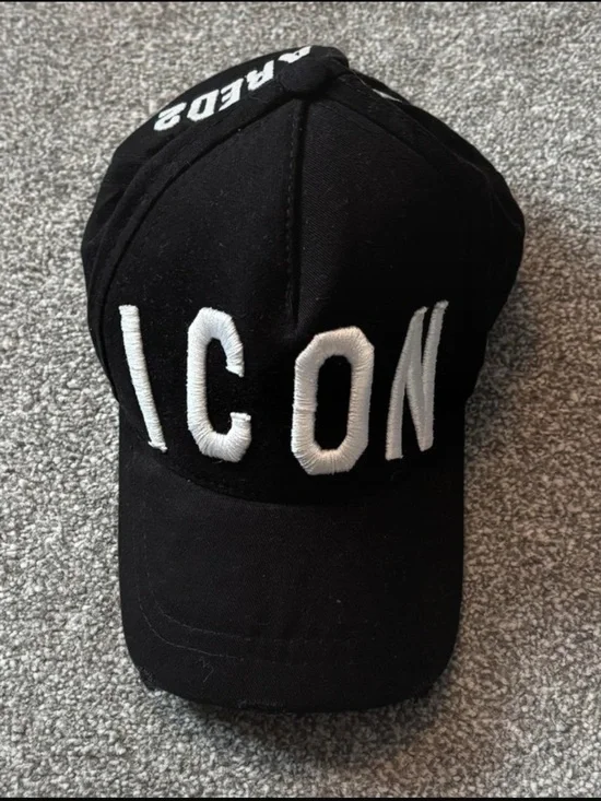 DSQUARED2 Black Embroidered Logo Baseball Cap