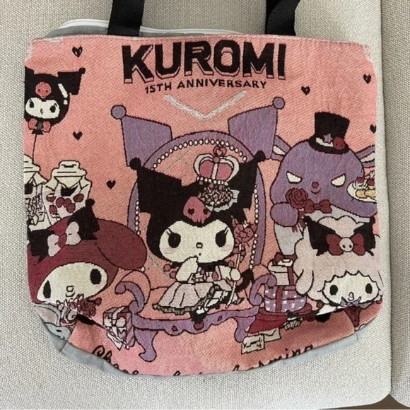 RARE hello kitty, kuromi and friends tote woven double layered bags