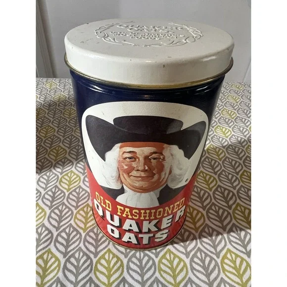 Vtg Quaker Old Fashioned Limited Edition Tin 1982 Cereal Advertising Original