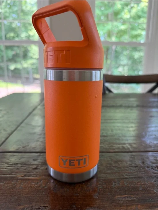 Yeti Orange Rambler Kids Bottle with Stainless Accents