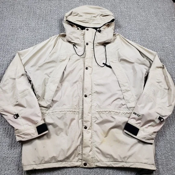 Vintage North Face Jacket  Jacket Mens XL Tan Mountain Light Parka Hiking
